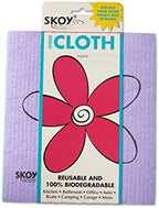 Skoy Cleaning Bundle - Cloth, Scrub, Red Towel and Sink Holder – Environmentally Friendly, Kitchen & Household Use, Plastic-Free Packaging, Great Gift Idea!
