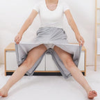 Full Open Old Age Incontinence Pants Easy to Wear & Take Off Patients Care Trousers Elderly Open Crotch Pants,Capri Pants,M