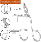 1Pcs Silver Professional Stainless Steel Scissor Handle Tweezers Shape Tool 'Eyebrow Beauty Nose Hair Clip Tweezer Remover Brow Trimmer For Women Girl for Educational Use