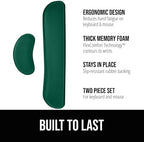 GORILLA GRIP Silky Gel Memory Foam Wrist Rest for Computer Keyboard, Mouse, Ergonomic Design for Typing Pain Relief, Desk Pads Support Hand, Arm, Mousepad Rests, Stain Resistant, 2 Piece, Hunter Green