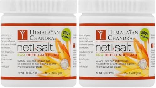 Himalayan Chandra Neti Pot Salt Jar, 12 oz (Pack of 2)