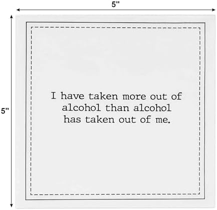 100 Pack Wine Quotes Cocktail Napkins – Funny Drink Sayings Beverage Paper Napkins for Parties, Dinner, Entertaining