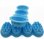 2 Pieces Silicone Bakeware Tool Massage Soap Mold Oval Massage Soap Bar Making Mould Silicon Candle Candy Chocolate Cake Baking Pans
