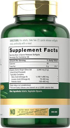 Carlyle Olive Oil Extra Virgin 2000mg | 120 Softgel Capsules | Cold Pressed | Non-GMO & Gluten Free Herbal Supplement