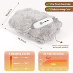 Double-Sided Heating Pad for Hands, Electric Hand Warmer for Fingers Arthritis, Heated Gloves Indoor Use, Hand Warmer Pouch for Women Men Hand Pain Relief, 3 Levels & Auto Off, Grey