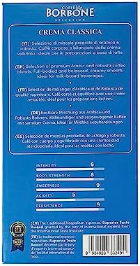 CAFFÈ BORBONE Ground Coffee - 8.8 oz Freshly Roasted Miscela Nobile (Blu) Blend for Espresso Machines Intensity 8.5/10, Strong and Sweet Made in Italy