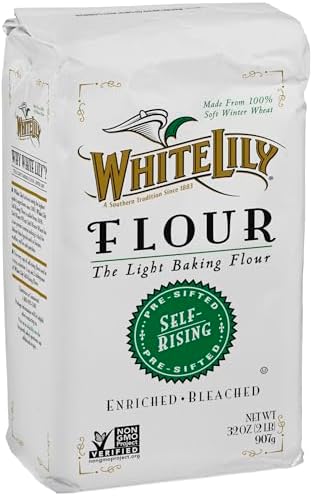 White Lily Self-Rising, Enriched Bleached Flour, 2 lb Bag (Pack of 2)