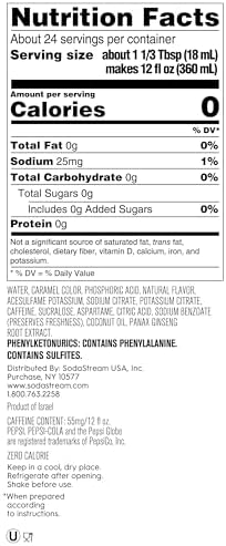 SodaStream® Pepsi® Zero Sugar Beverage Mix (440ml, Pack of 4)