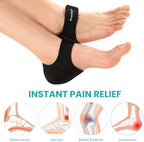 Plantar Fasciitis Heel Cup Protectors - Promifun Heel Cups for Heel Spur,Achilles Tendinitis,Cracked Heels,Heel Pain Relief Products - Gel Heel Cushion Pads,Black,Large(W 9.5-13 / M 8.5-14)