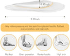 Arch Support Inserts for Women Flat Feet (12 Pieces), Soft Gel Arch Support Insoles for Plantar Fasciitis, Reusable Arch Pads for Foot Pain Relief, One Size Fits Any
