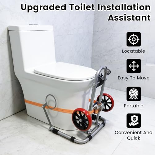 Upgraded Version Toilet Cart Jack. The Toilet Jack Tool With Positioning Aand Mobile Folding Functions Is An Auxiliary Tool For Plumbers' Maintenance And Installation