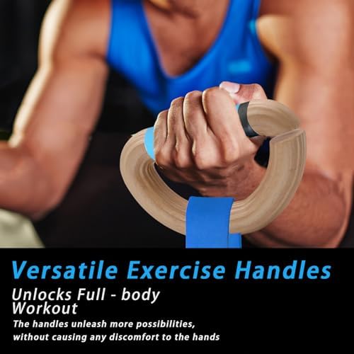 J Bryant Wooden Resistance Band Handles for Deadlifts and Strength Training – Ergonomic Grip for Loop Bands – Durable Handles for Home Gym Workouts