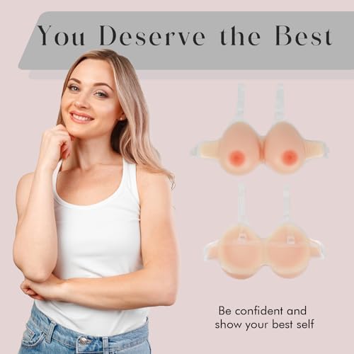 Windsleeping Silicone Breast Forms with Shoulder Straps Mastectomy Prosthesis Fake Boobs