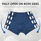 Easy Adapt Men's Tear-Away Underwear, For Patients, Elders, Pack of 2. (Blue+Grey, Medium)