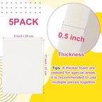 Ecmln 5 Pack Lipo Foam Pads - 8'' x 11'' Lipo Foam Board Lipo Foams Post Surgery for Liposuction Surgery Recovery, Using with Flattening Abdominal Compression Garments(0.5 Inch Thickness)