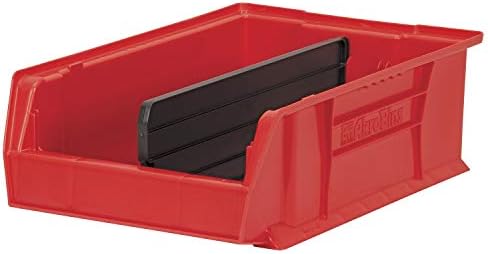 Akro-Mils 40280 Plastic Length Dividers for AkroBins Super-Size Heavy Duty Stackable Storage Bins Model 30280, Custom Storage Inserts for Tools, Parts & Supplies, 2-Pack, Black