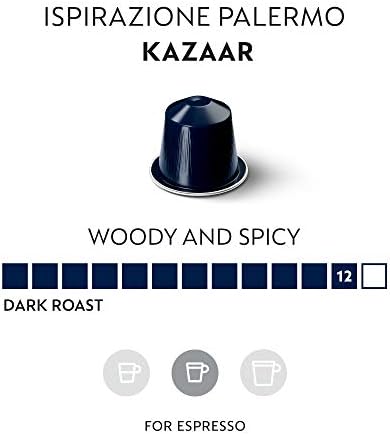 Nespresso Capsules Original Line, Kazaar Intenso, Dark Roast Coffee, 50 Count Coffee Pods