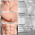 Silicone Muscle Suit Realistic Fake Muscles Fake Chest Oil-Free Costume Simulation for Cosplay Halloween Transgender