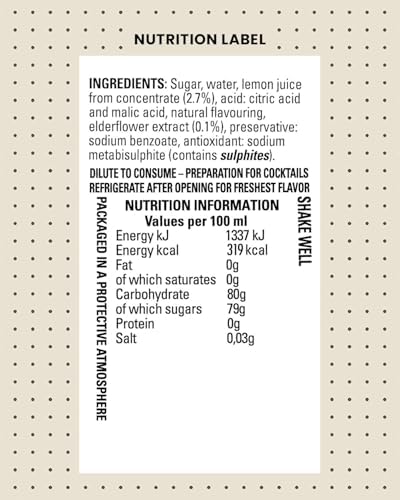 Finest Call Premium Elderflower Syrup Drink Mix, 1 Liter Bottle (33.8 Fl Oz), Pack of 3