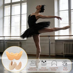 2 Pairs Toe Pads for Pointe Shoes - Cotton Pointe Shoe Ballet Dance Toe Pads & Silicone Gel Pads Pointe Shoes Protectors for Foot Metatarsal Protection, Breathable & Washable