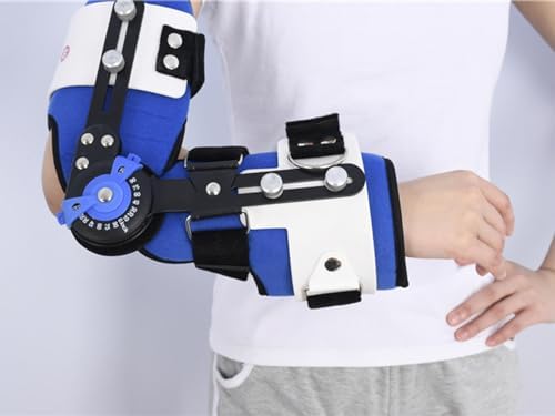 PopieL Adjustable Hinged Rom Elbow Brace Elbow Bracket for Upper Limb Arm Injury, Elbow Stabilizer for Fractures, Trauma, Fixation,upgrade-right