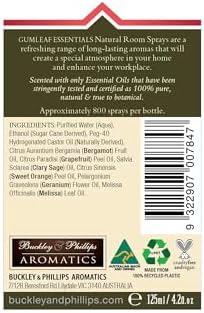Gumleaf Essentials Happiness Room Spray - 4.2fl oz, Australian Made & Owned, Cruelty Free & Vegan, 100% Pure & Natural, 100% Recycled & Recylable Packaging