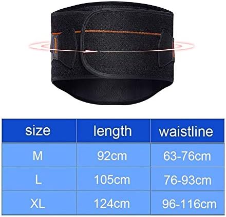 Self-Heating Lumbar Brace Belt with Removable Pad Lower Back Support Pain Relief Belt for Sciatica Scoliosis Or Herniated Disc (Size : L)