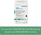 McKesson True METRIX Blood Glucose Test Strips for Diabetes [50 Strips] Self-Monitoring System