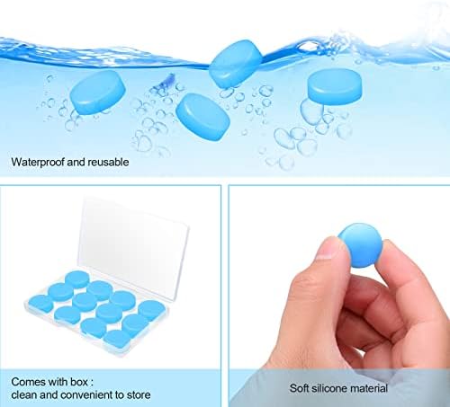 18 Pairs Noise Cancelling Ear Plugs for Sleeping, Swimming, Concerts, Snoring, Airplanes, Travel, Work, Studying - Soft, Reusable, Moldable Silicone with Case