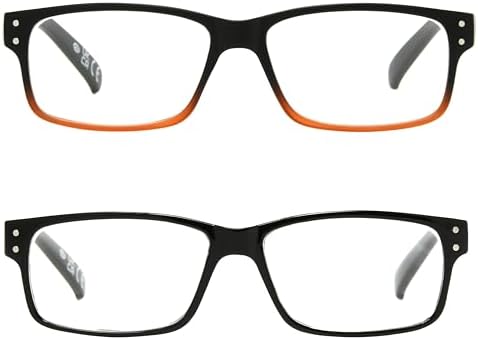 Foster Grant mens Rowan 2-pack Reading Glasses Square Reading Glasses