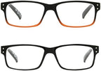 Foster Grant mens Rowan 2-pack Reading Glasses Square Reading Glasses