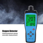AR8100 Handheld Oxygen Detector, Oxygen O2 Detector Analyzer Rechargeable O2 Meter with LCD Backlit Display Portable Oxygen Purity Detector Inspector for Outdoor, Home, Industry