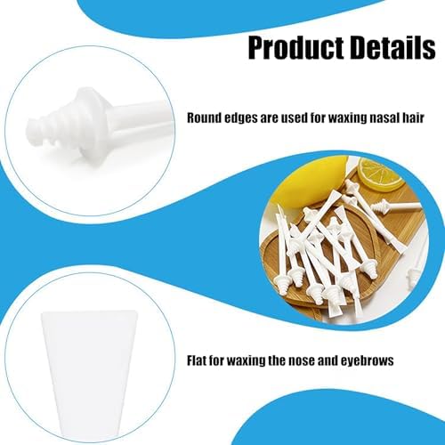 Hair Remover 60 Pcs Nose Wax Sticks for Nostril Nasal Cleaning Ear Hair Removal, User-Friendly & Safe Premium ABS Non-Toxic Effective Depilation