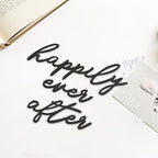 Happily Ever After Wedding Cake Topper- Black Acrylic Cake Topper for Wedding,Engagement,Bridal Shower, Bachelorette Party,Anniversary Party Decoration Supplies