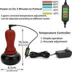 Hot Stones Massage Set with Warmer, Adjustable Temperature Bian Stone Electric Body Massager, Gua Sha Scraping Massager for Home SPA Relaxation Treatment Pain Relief