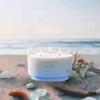 Chesapeake Bay, 14.5oz Serene Waters Scented Candle, Mood Evoking Fragrance, Sea Glass-Inspired Jar, Premium Soy Blend Wax with Essential Oils, Coastal Fragrance for Home Décor or Gifting