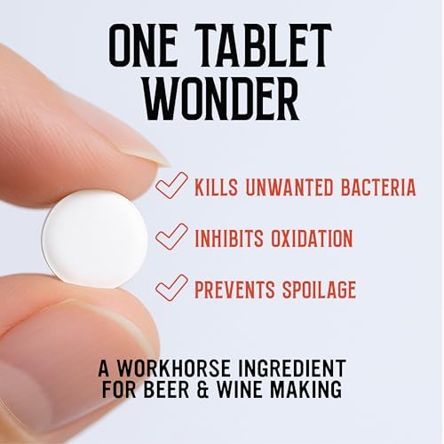 Craft A Brew - Campden Tablets - Sodium Metabisulfite - Sterilant for Winemaking - Ideal for Traditional Grape Wines - Crafting Fruit Wine, Cider - 50 Count