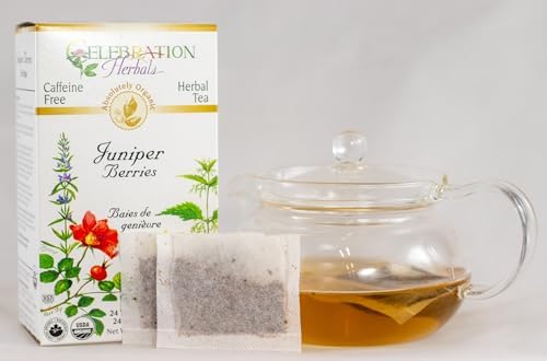 CELEBRATION HERBALS Juniper Berries Tea Organic 24 Bag, 0.02 Pound
