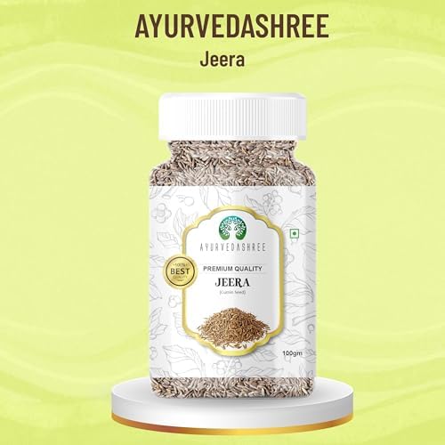 AYURVEDASHREE Cumin Seeds Whole (Jeera) Spice 100g, All Natural | Premium Quality |100% Pure | NON-GMO | Vegan | Indian Origin | Jira.