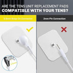24 Pack TENS Unit Replacement Pads, Long-Lasting Snap Electrodes Latex-Free TENS Pads Set Compatible with Most TENS EMS Devices Using 3.5mm Button Lead Wires
