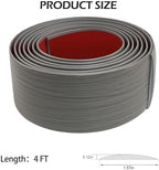 Floor Transition Strip - Self-Adhesive PVC Trim for Carpet to Flooring, Threshold Gap Cover (4ft x 1.57in, Grey Wood)