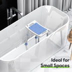 Delog Shower Chair for Inside Shower, Tool-Free Assembly Height Adjustable Shower Bench for Seniors, Elderly, Disabled, Handicap and Injured, Shower Stool 300lbs, FSA/HSA Eligible