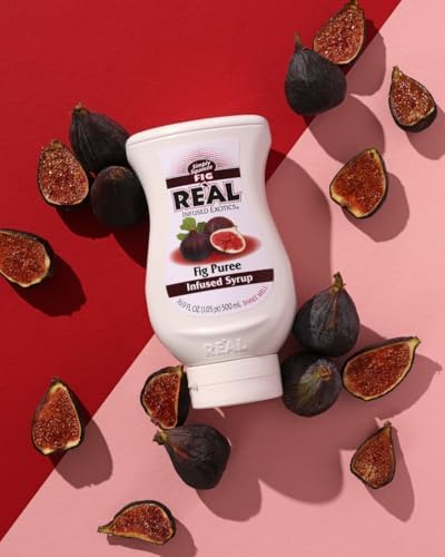 Fig Reàl Infused Exotics, Fig Puree Infused Syrup, 16.9 FL OZ Squeezable Bottle