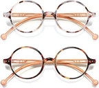 Round Reading Glasses Women Men Blue Light Blocking Circular Readers Unisex Ultra Lightweight Circle Cheaters Glasses