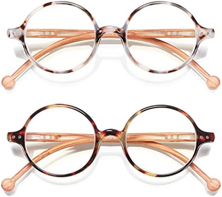Round Reading Glasses Women Men Blue Light Blocking Circular Readers Unisex Ultra Lightweight Circle Cheaters Glasses