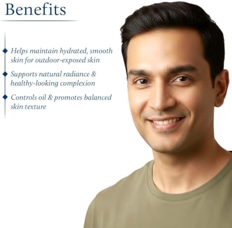 Blue Nectar Eladi Outdoor Day Face Cream for Men | Daily Moisturizer for Pollution Defense & Outdoor-Exposed Skin | Nourishing Men’s Face Cream for Oily & Dry Skin (19 Herbs, 1.7 Oz)