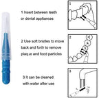 BlingKingdom 50pcs Soft Interdental Brush Teeth Dental Picks Floss Brush Refill Flosser Toothpick Cleaners Cleaning Tool - Blue
