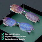 New Sapphire High Hardness Anti Blue Light Intelligent Dual Focus Reading Glasses, Progressive Far and near Dual-Use Glasses