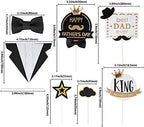 Gyufise 13Pcs Happy Father's Day Cake Toppers Dad Happy Birthday Cake Topper Decorations for Fathers Day Birthday Party Decorations Supplies