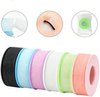 Eyelash Tape 15pcs Eyelash Grafting Isolation Tape with Non-Woven Fabric and Silicone Gel, Breathable and Easy(Green)